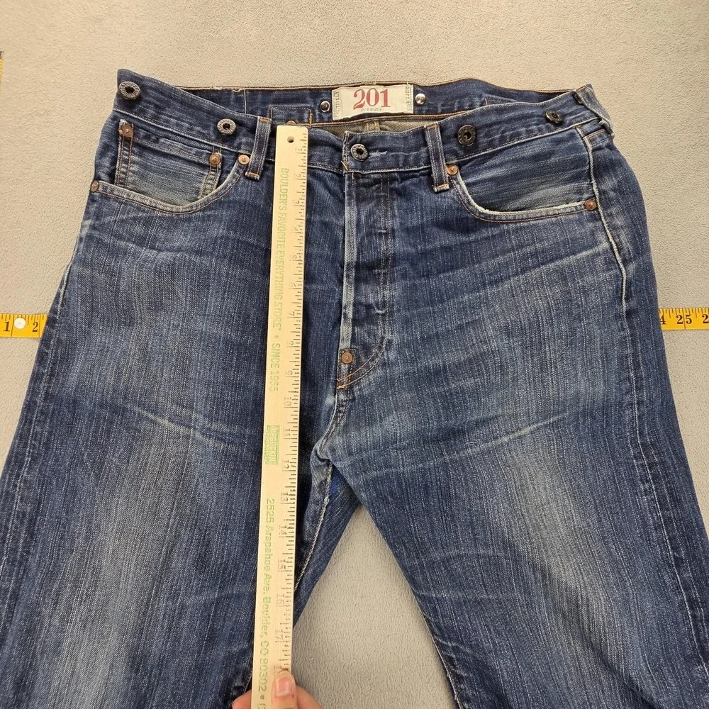 Vintage Levis Engineered Jeans Mens Blue Buckle Back 33x30 Whiskers